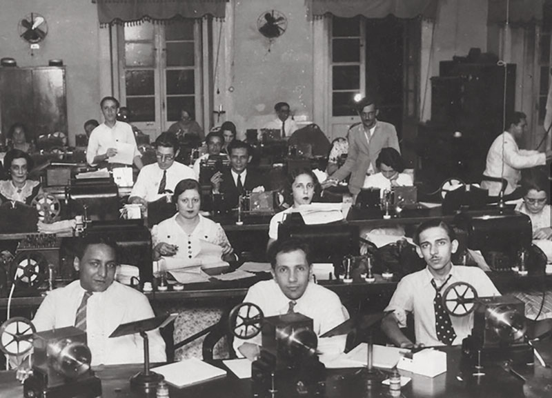Telegrafistas da Empresa de Correios e Telégrafos (ECT) em 1934.